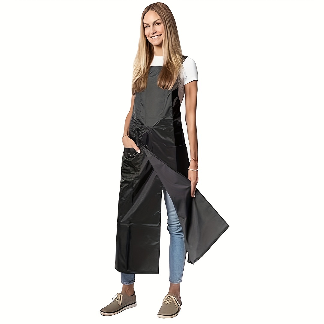 

Waterproof Polyester Adjustable Pottery Apron - Unisex Knit Fabric Artisan Apron For Kitchen, Bbq, Thanksgiving & Christmas Gatherings - Easy Clean, Oil Resistant, Functional Work Apron