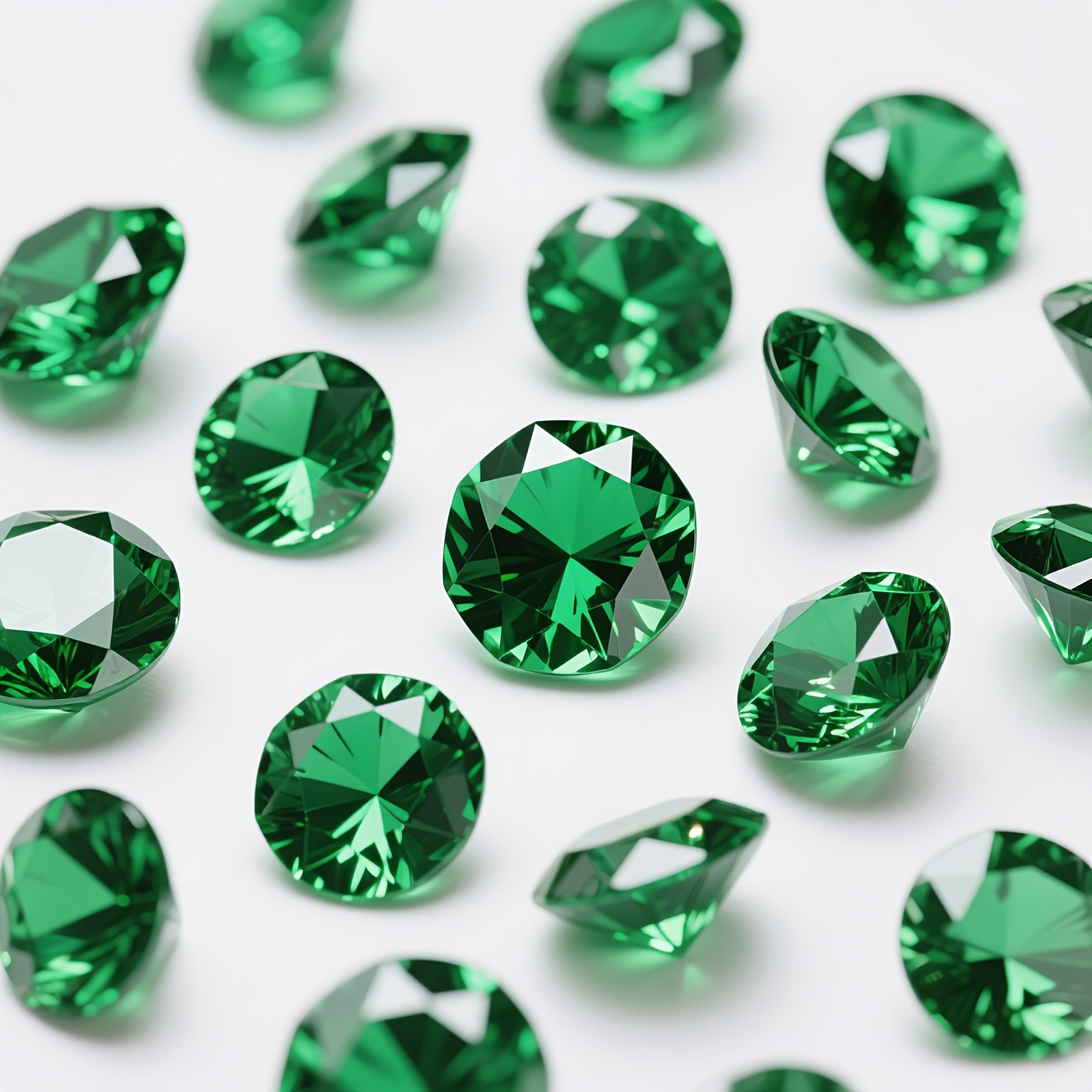 E-shop Set mit 55 grünen Acryl-Diamanten, je 3/4 Zoll groß. Diese -Diamanten dienen als große dekorative Füllung für Vasen, für Partys, Events,