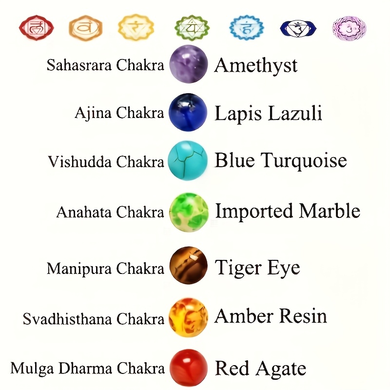 Adjustable Bohemian Stone Bead Bracelet Chakra Stones Balance & Relax