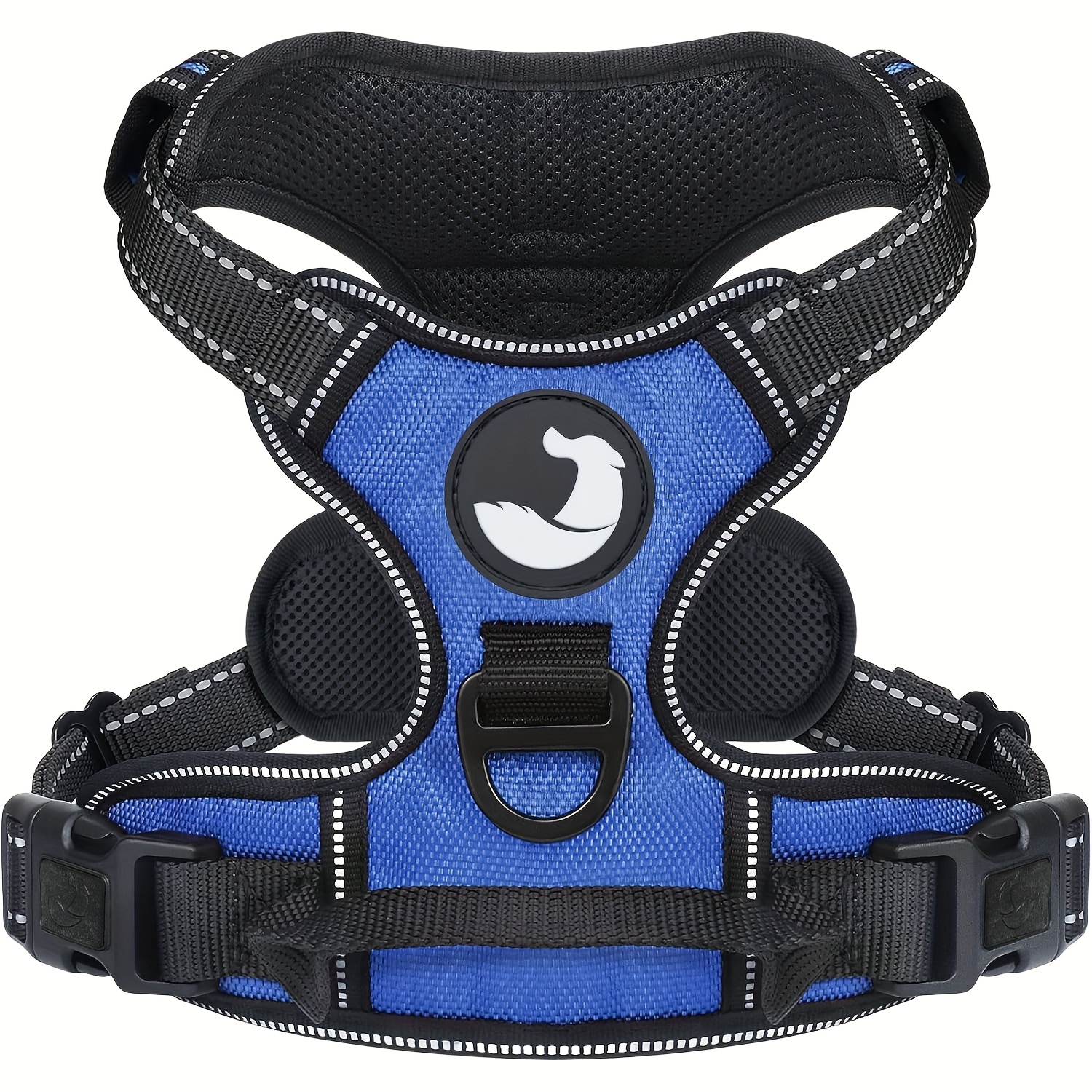 TEMU Dog Harness, Reflective Pet Vest With Front And Back 2 Leash Clips, Soft Padded Dog Harnesses With Handle For Training And Walking