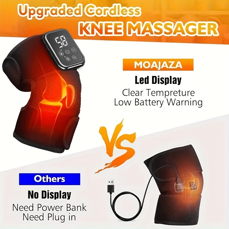 TEMU Heated Knee Massager, Shoulder Heating Pad, 3-in-1 Elbow Pad With Vibration, Wireless Rechargeable Knee Pads For Shoulders, Elbows, Knees, Gift