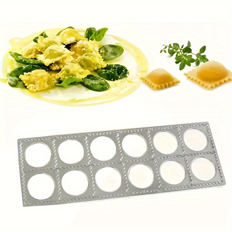 

1pc, 12 Holes Press Mold, Manual Italian Dumpling Maker Mold, Multipurpose Maker Press, Aluminum Making Tool For Pierogi , Baking Tools