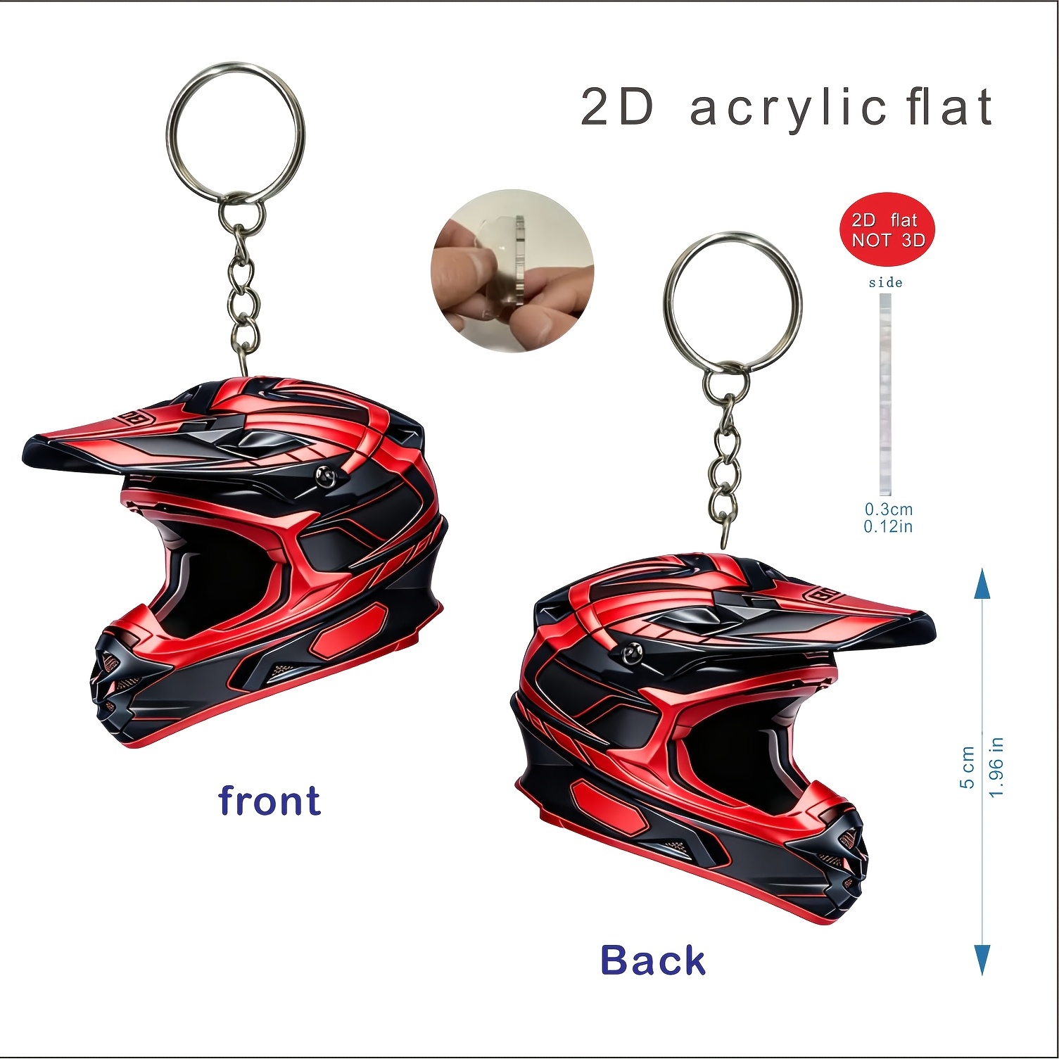 TEMU Piatto 2D, Portachiavi Piatto 2D a Forma di da Moto, Ciondolo per Borsa, un Regalo per Appassionati di Moto, Compagni di Classe, e Parenti,
