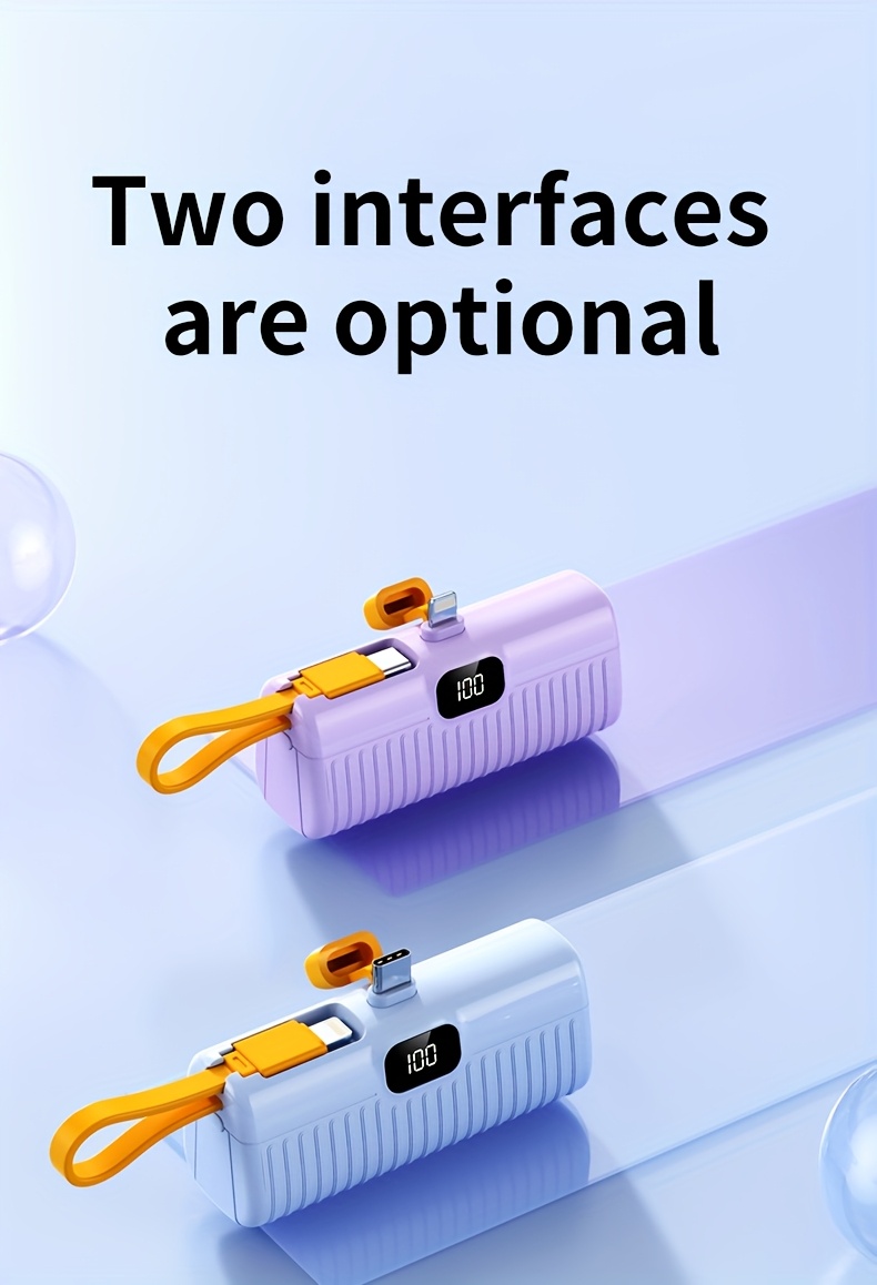 BYGP Mini Chargeur Portable 5000mAh, Batterie Externe Ultra-Compacte de Voyage pour Téléphone Portable, Compatible avec iPhone 15/14/13/12 Pro Max/iPad Pro/pour for Samsung Android etc., Banque d'Alimentation de Poche d'Urgence, Batterie de Secours Mobile USB, Cadeau