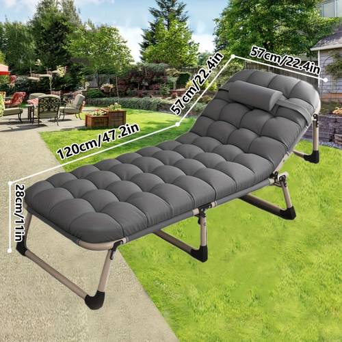 6 adjustable portable folding cot bed sleeping cots camping cots for adults with pillow heavy duty