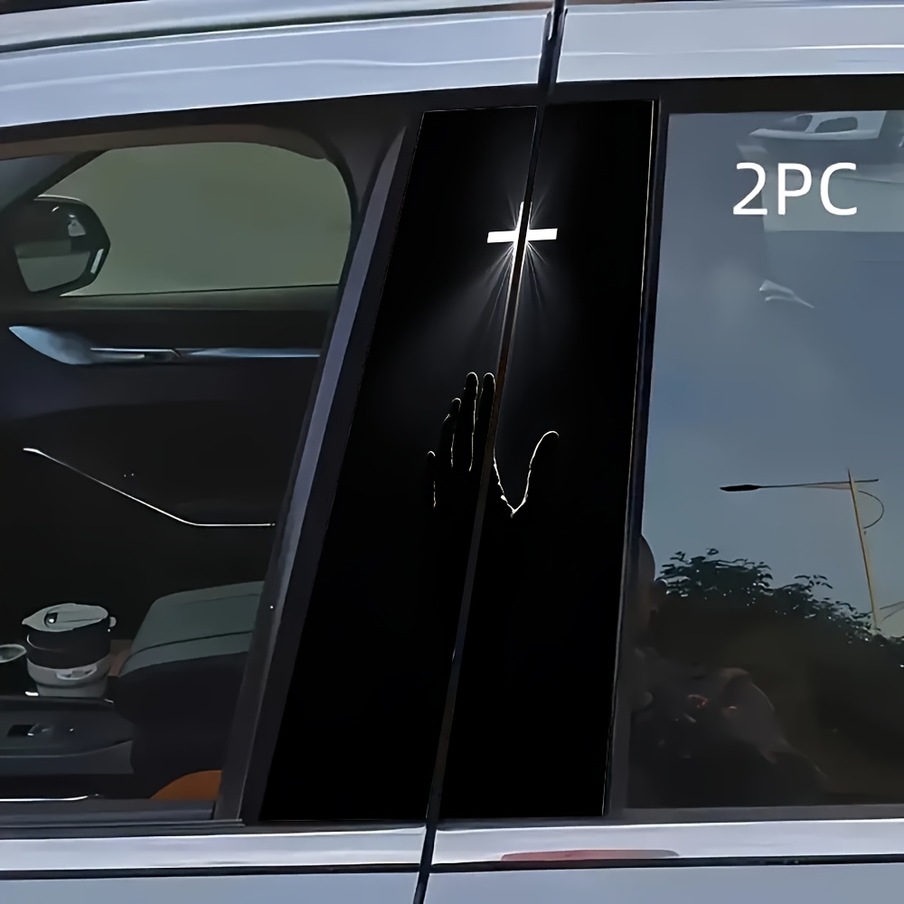 TEMU 2pcs Faith Light Vinyl Stickers For Car Door Pillars - B-pillar Car Gift Car Decoration Decals Easy To Apply And Remove And Waterproof Make Your Car