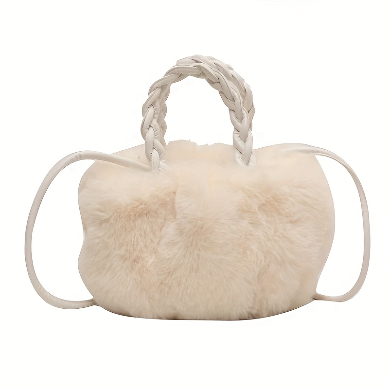 

Women' Handbag, Fluffy Crossbody Bag With Plush , Black Color, Polyester Material, Spring/summer Style