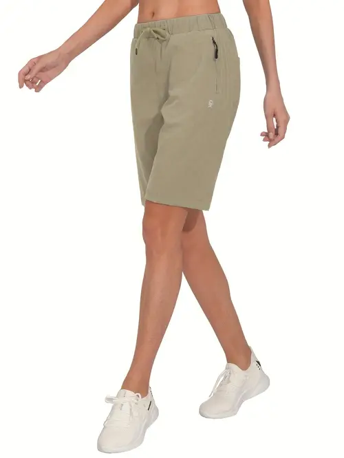 womens lightweight breathable hiking shorts quick dry golf shorts with zipper pockets air holes tech
