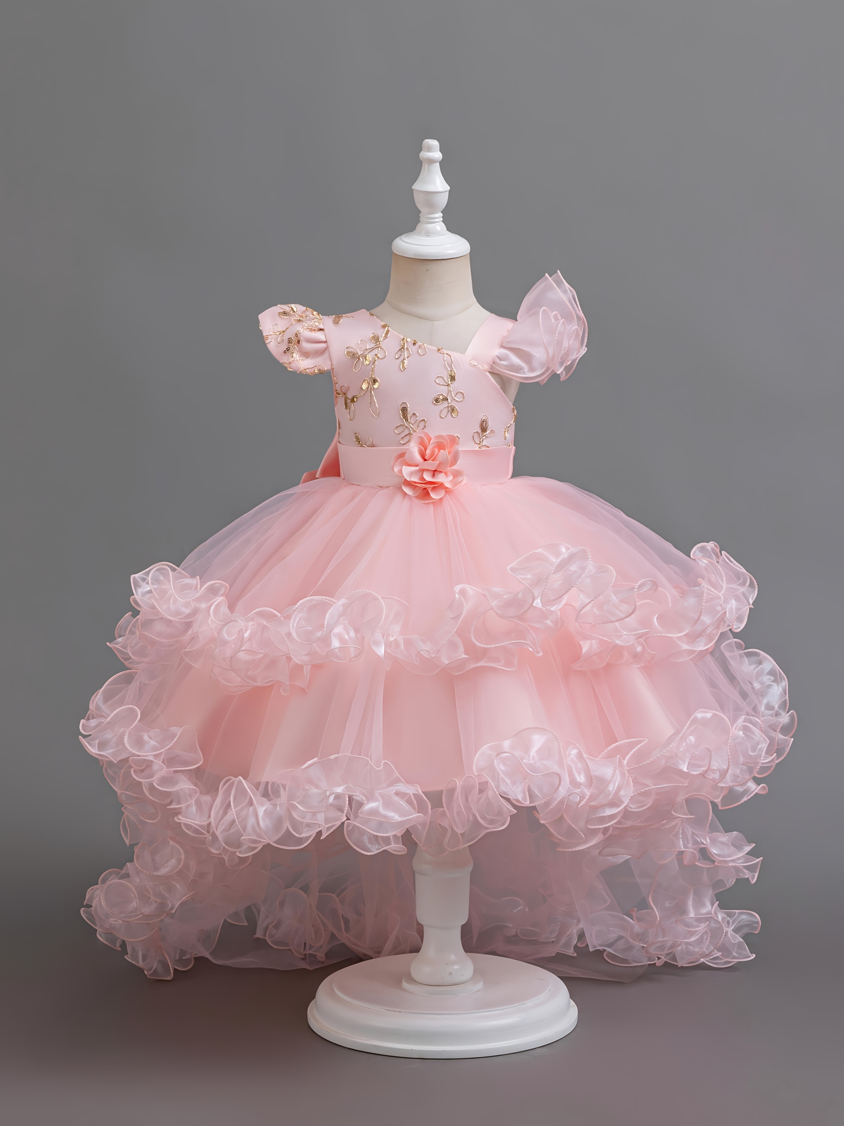 tutu bridesmaid dress Two-Piece Tutu Skirt White Tulle Lace Long Sleeves Homecoming Dresses, MH392