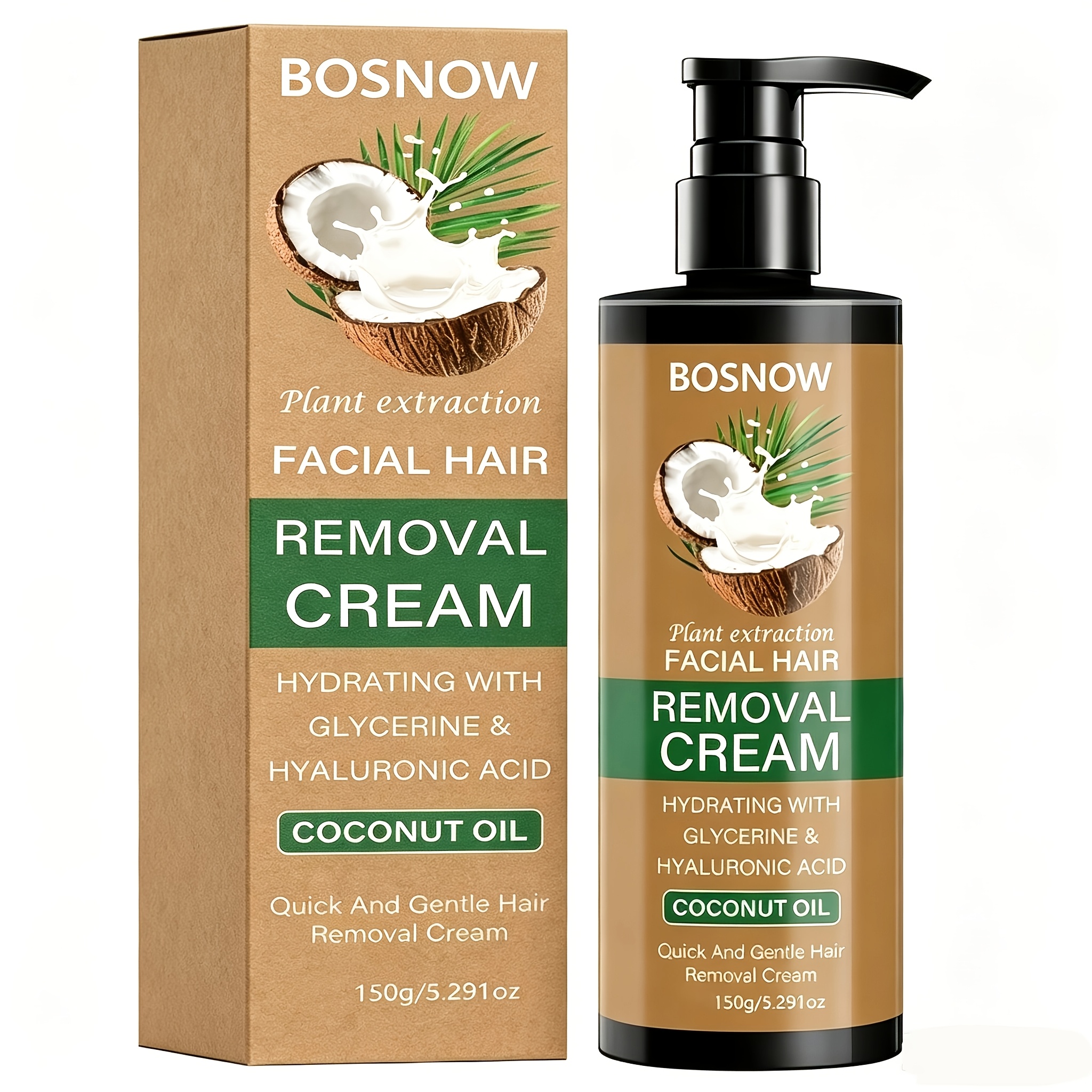 Image of 150g Coconut Oil Hair Removal Cream For Men And Women, , Fast, , Gentle And Non Irritating, Leaving The Skin Smooth And Refreshing, , And