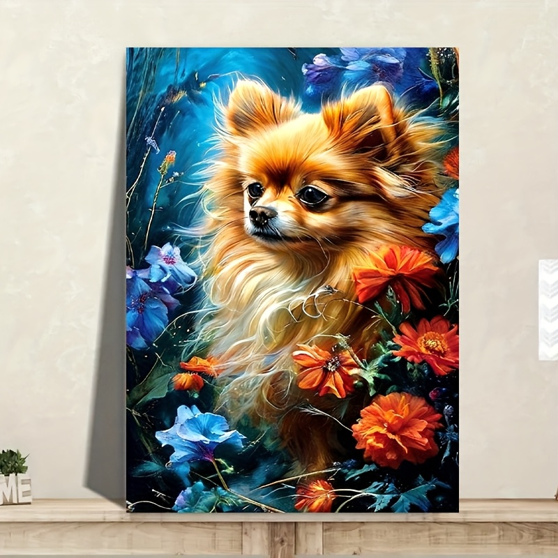Image of Diy Diamond Painting Kit - Cute With Round Acrylic Gems, Perfect Christmas & New Year Gift For Adults, Beginner-friendly Craft, Wall Decor, 11.8x15.7 Inches