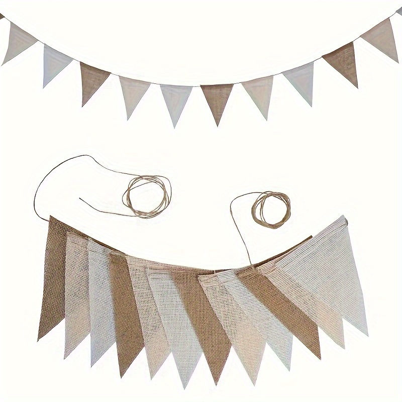 

Gdgdsy Burlap - 3.6m Bunting For Decorations, Wedding, , Easter, Graduation, , No , , 12 Flags, No Or Battery Needed