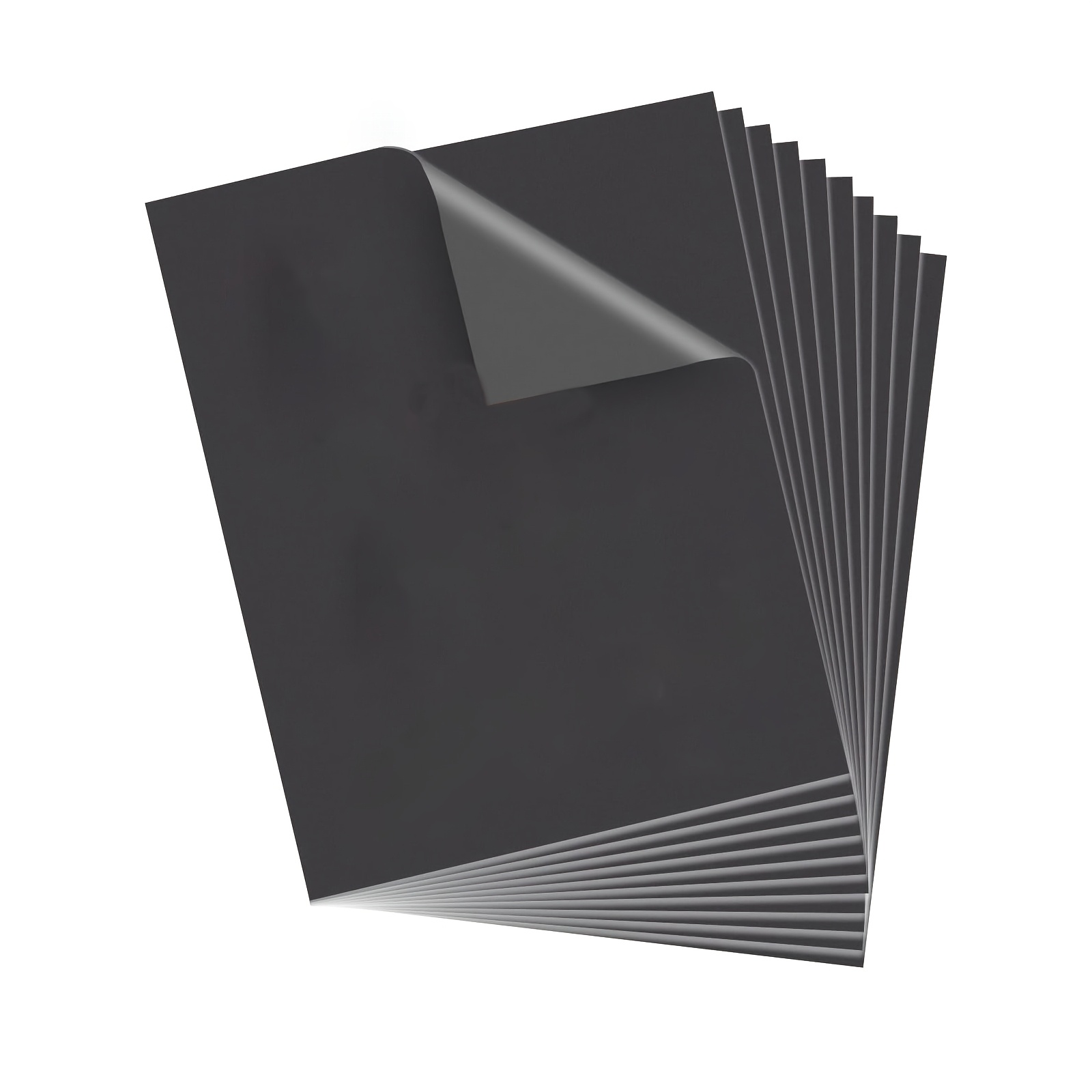 

10 Sheets 5r (5 X 7 Inch) Flexible Magnetic Sheets, Non-adhesive With Magnets On , Smooth Synthetic Rubber For Die Cuts, Office & , Black