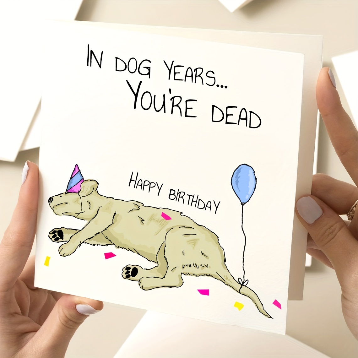 Biglietto di auguri di compleanno per il cane, biglietto di auguri per il papà del cane, biglietto di auguri per il papà del cane, buon compleanno dal cane, regalo per il papà