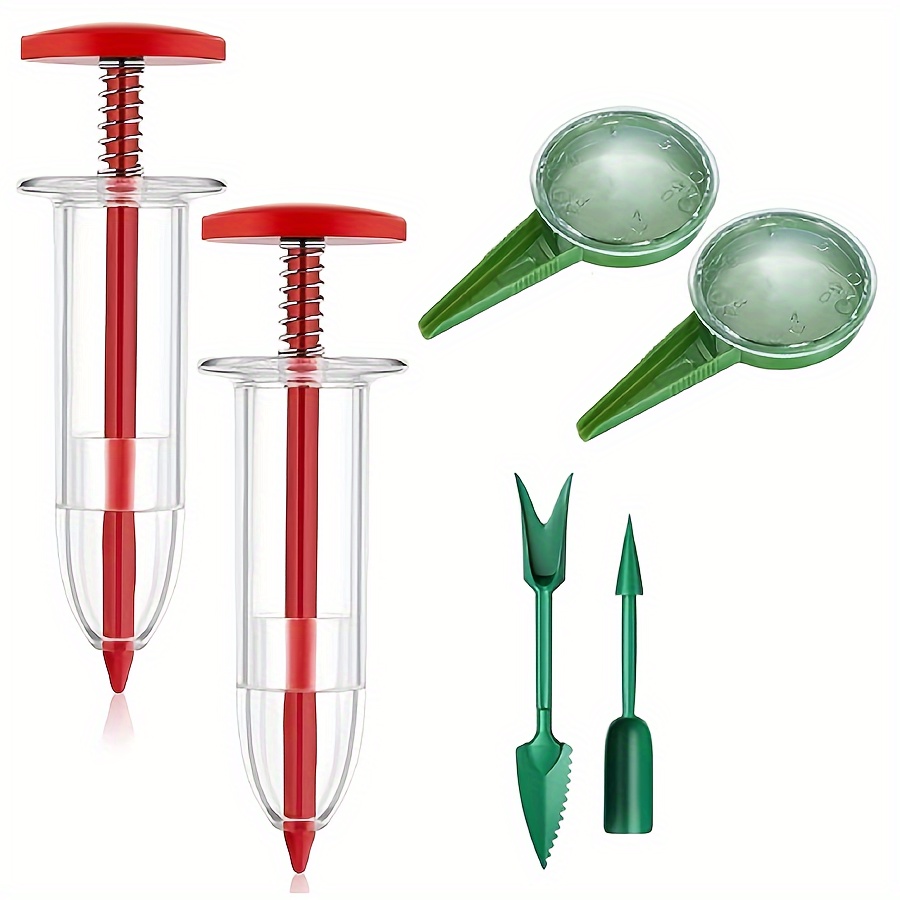 

6pcs Mini Planter, 2024 New Mini Planter Tools, Seed Dispenser Hand Planter And Wide Side Set