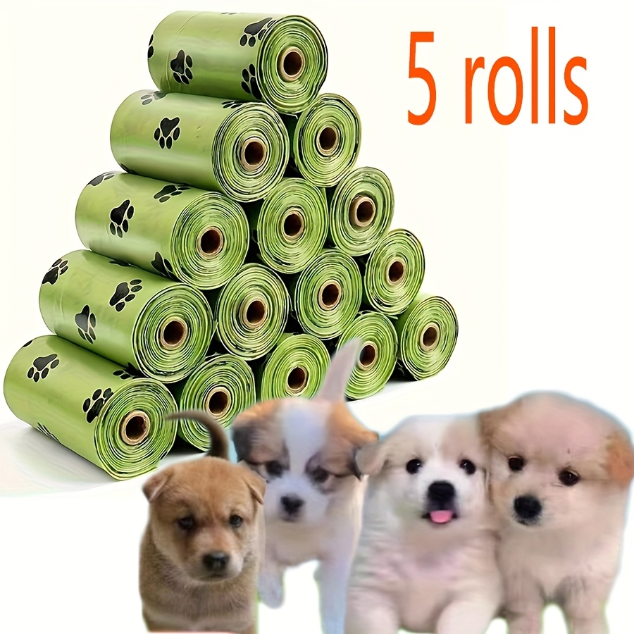 TEMU Designed With Paw Printsleak-proof Dog Fecesdog Poop Bags - Odor-resistant, For Indoor And Outdoor Use, Openingdurable Polyethylene|pet Waste