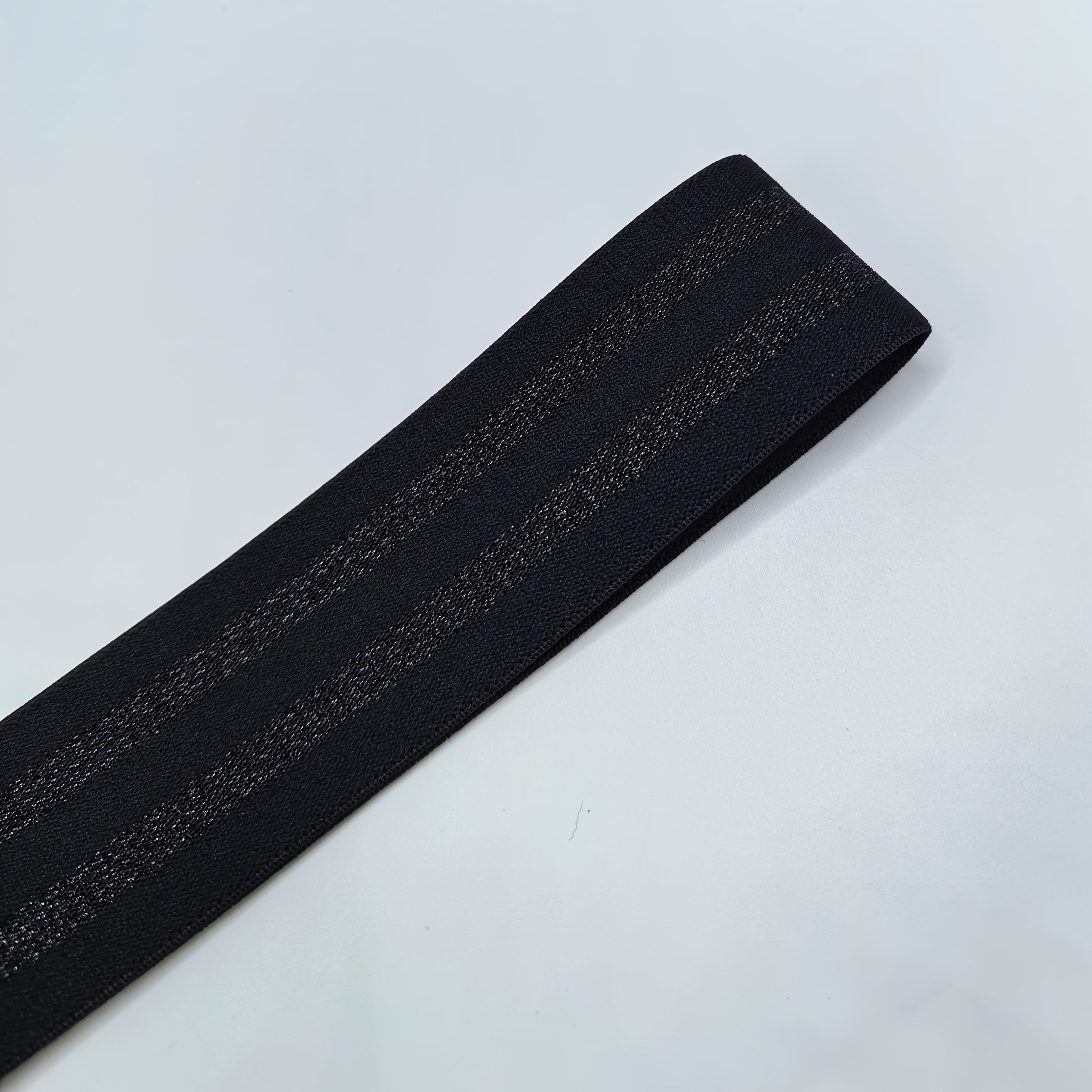 TEMU 1 Pack 3 Yards/108in Glossy Metallic High Elastic Striped Pattern Elastic Band, Durable And Retractable Flat Elastic Webbing, 40mm/suitable For