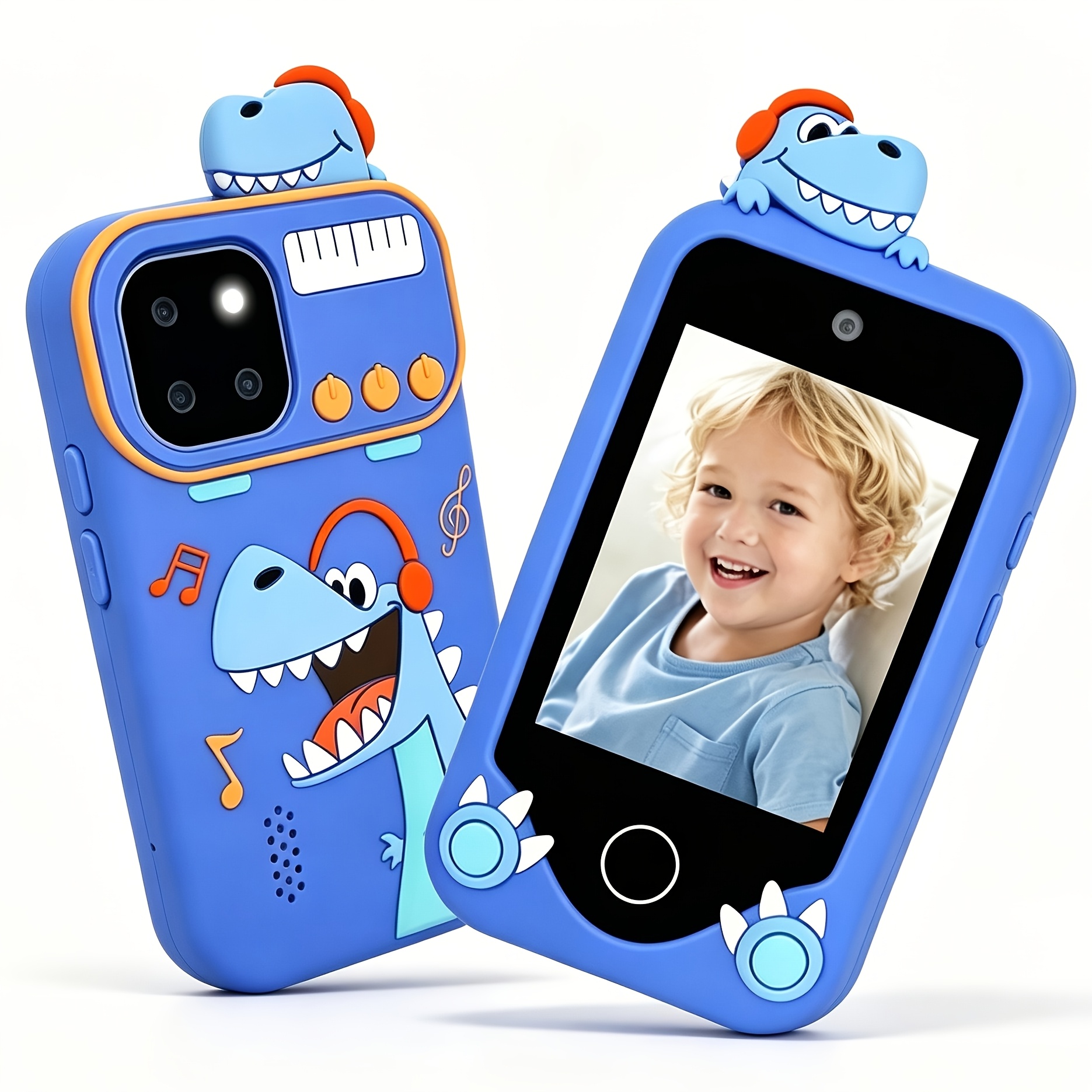 Image of Kids Phone Cool Toys 48 Megapixel 1080p Jigsaw Puzzle Game Camera Video Flashlight Multifunctional Kids Cell Phone For Boys And Girls Christmas Birthday Gift Girls Toys Christmas Gifts