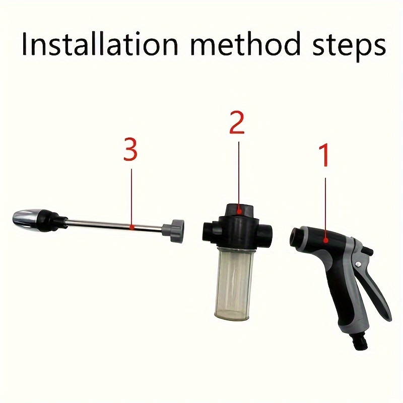 versatile bicycle cleaner multi functional high pressure spray gun abs material gray strong cleaning and suitable for bicycles vehicles courtyards and other details 0