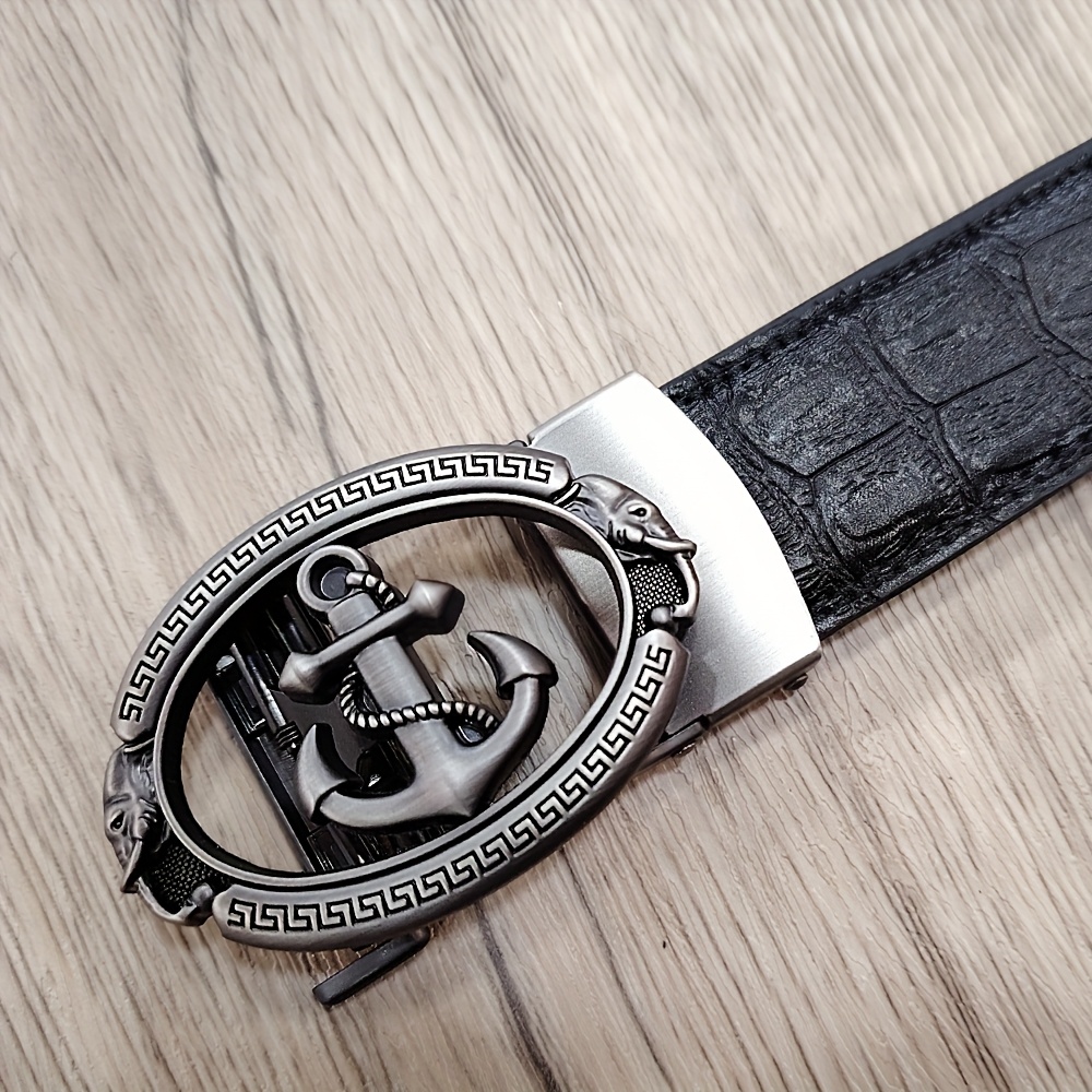 Men's Casual Automatic Buckle Leather Belt