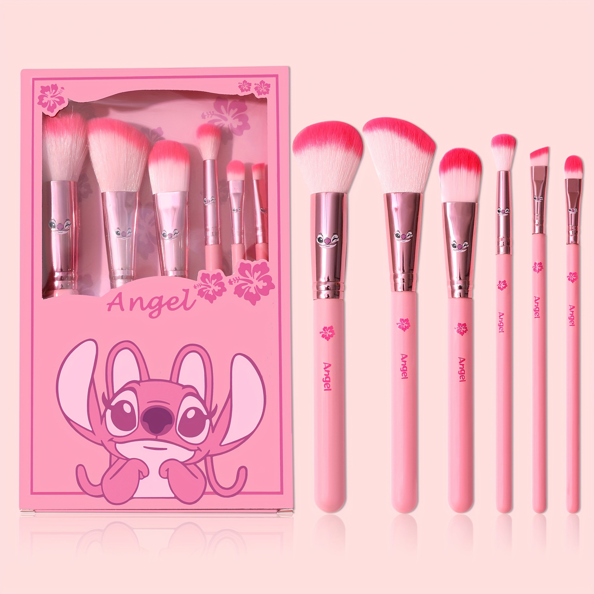 6pcs   cartoon makeup brush set   design polyester bristles wooden handles   holidays ideal gift for boys and girls gift item   design durable makeup brushes makeup brushes