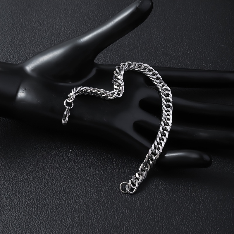 Men's Durable 304L Stainless Steel Cuba Chain Bracelet