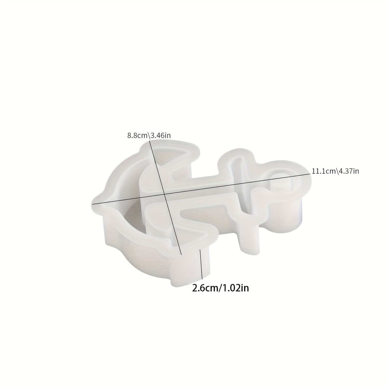 TEMU Diy Resin Silicone Jewelry Mould - Boat Anchor Mould Pendant Drip Mould Boat Anchor Plaster Ornament