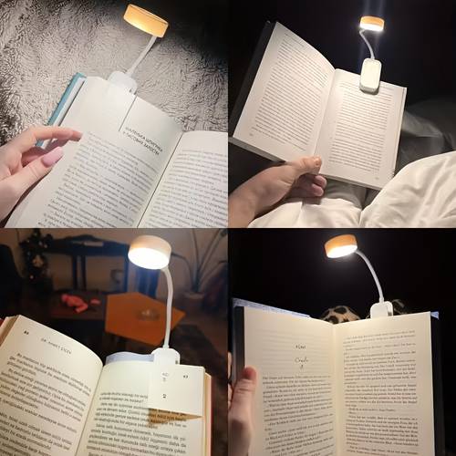 1pc adjustable reading light with 3 color for night reading soft led eye friendly battery powered portability ideal for home or office use convenient button control