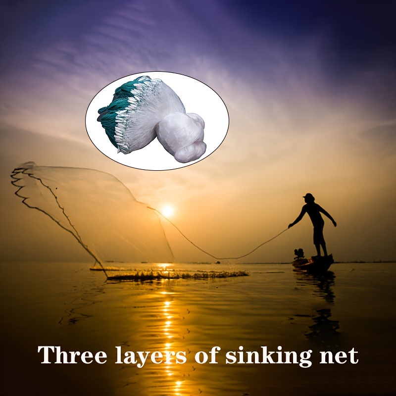 Floating Fishing Net Lead Hand Casting Fishing Net Durable - Temu