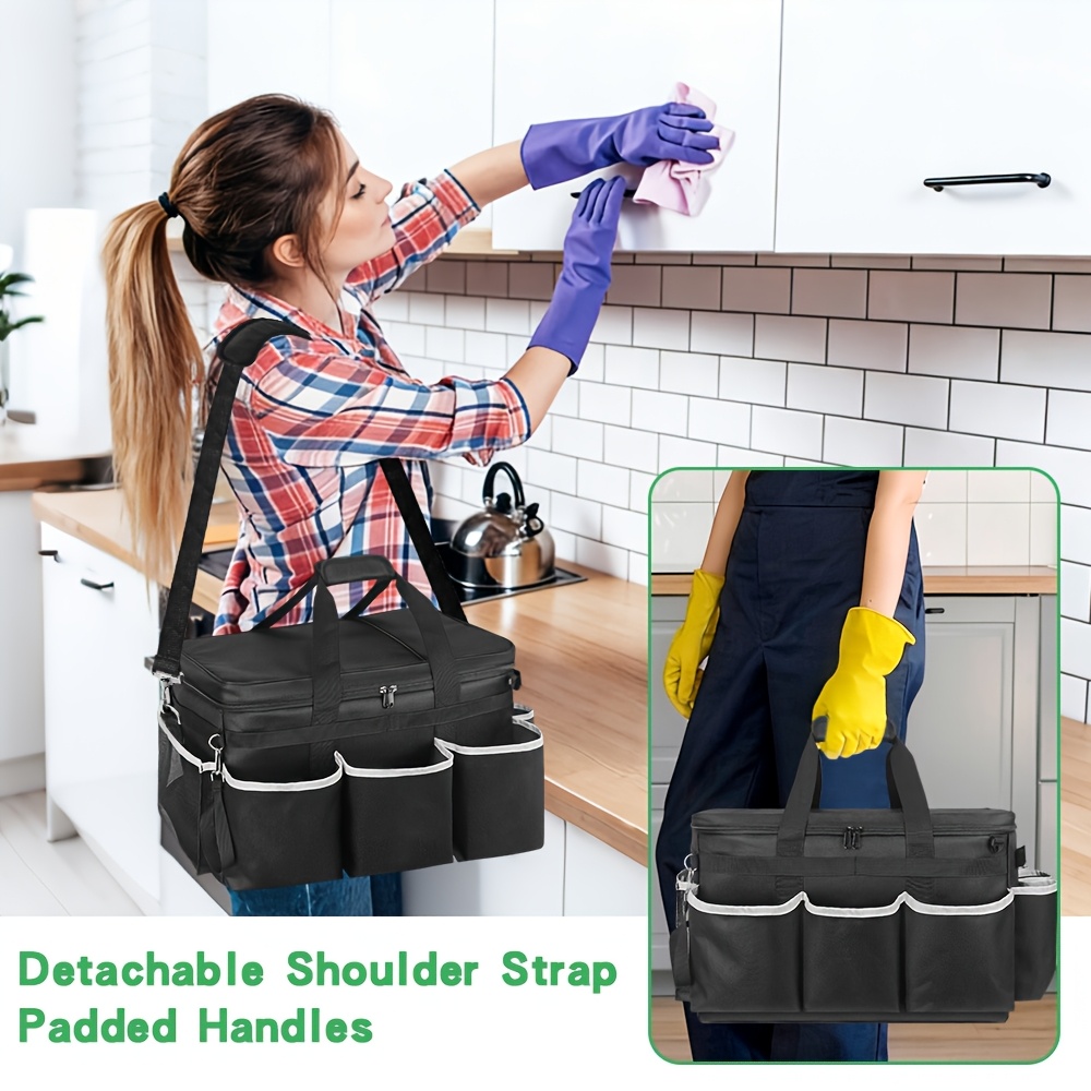 multi functional cleaning storage bag for kitchen crossbody handheld cleaning bag car cleaning tool organizer