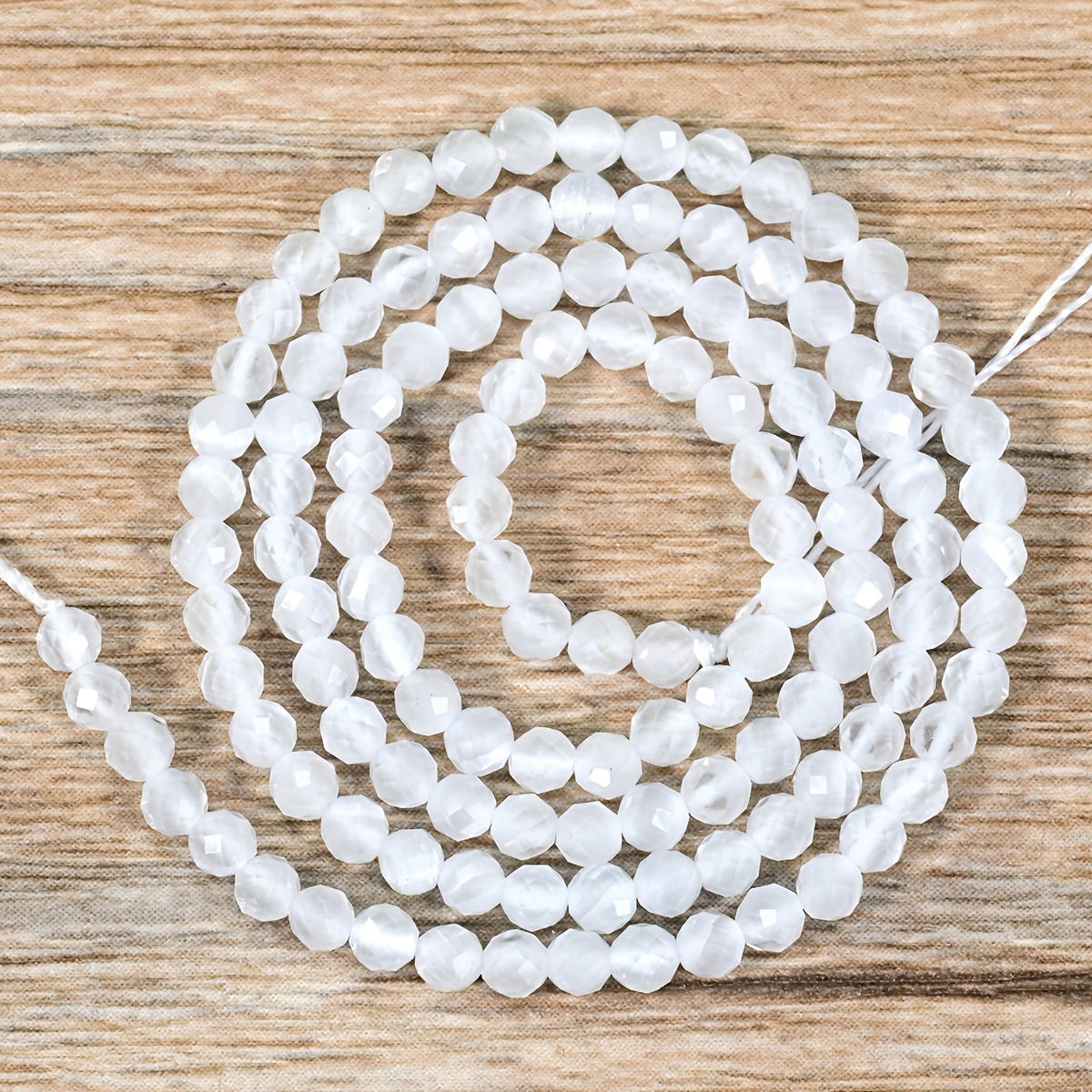 TEMU Mini Beads, 3mm Transparent Quartz Loose Beads For Jewelry Making, Diy Necklaces, Bracelets, Earrings, Anklets, And Pendants. Jewelry Making