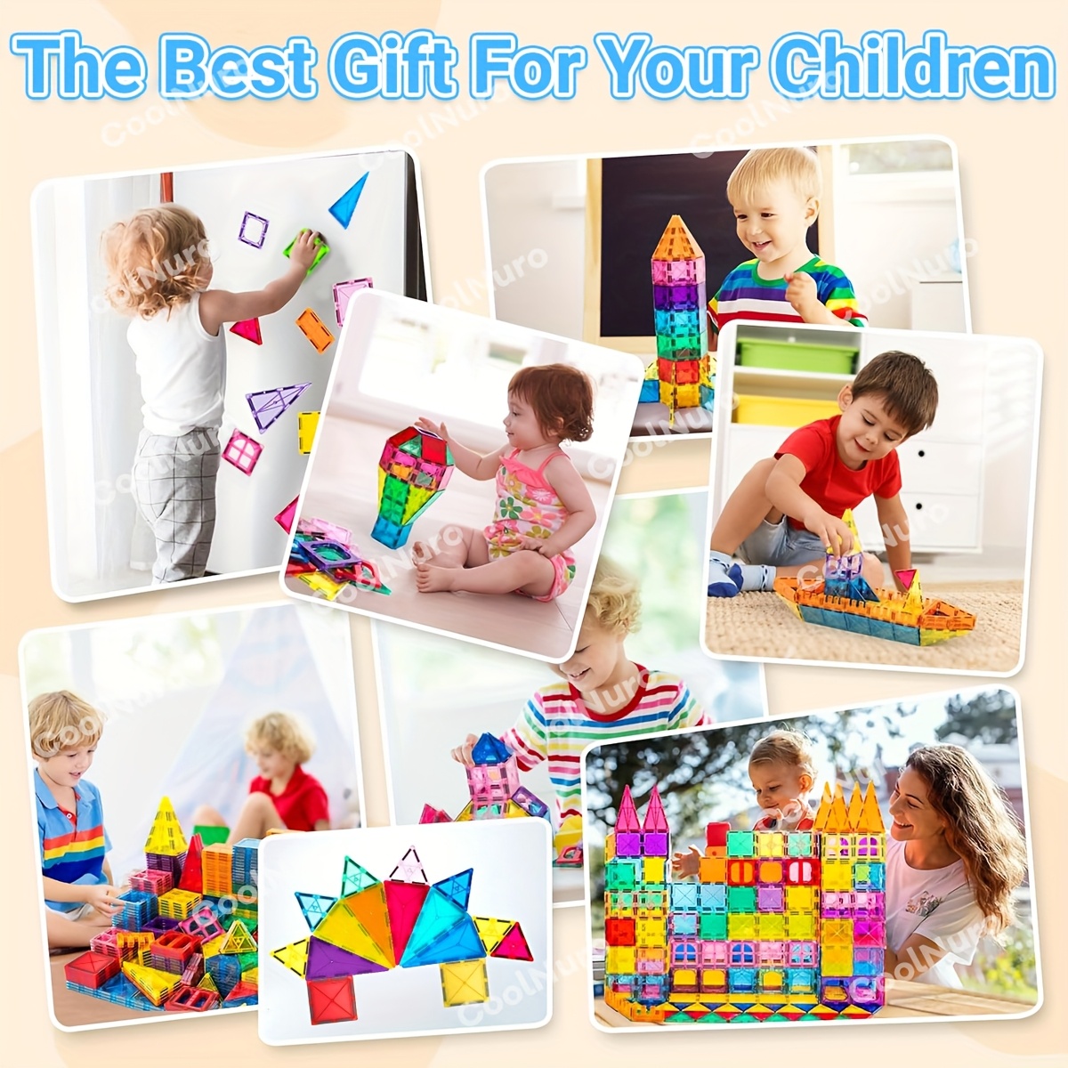 Magnetic Building Blocks Educational Sensory Designer Set for Creative Learning