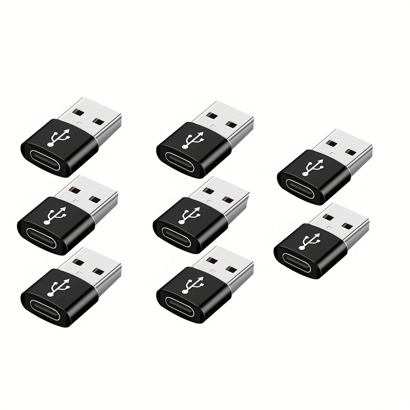 TEMU Lot de 10/8 Adaptateurs USB vers USB C, Convertisseur de câble de charge Type C vers USB A pour Apple Watch Ultra, for iwatch Series 9 8 SE, for
