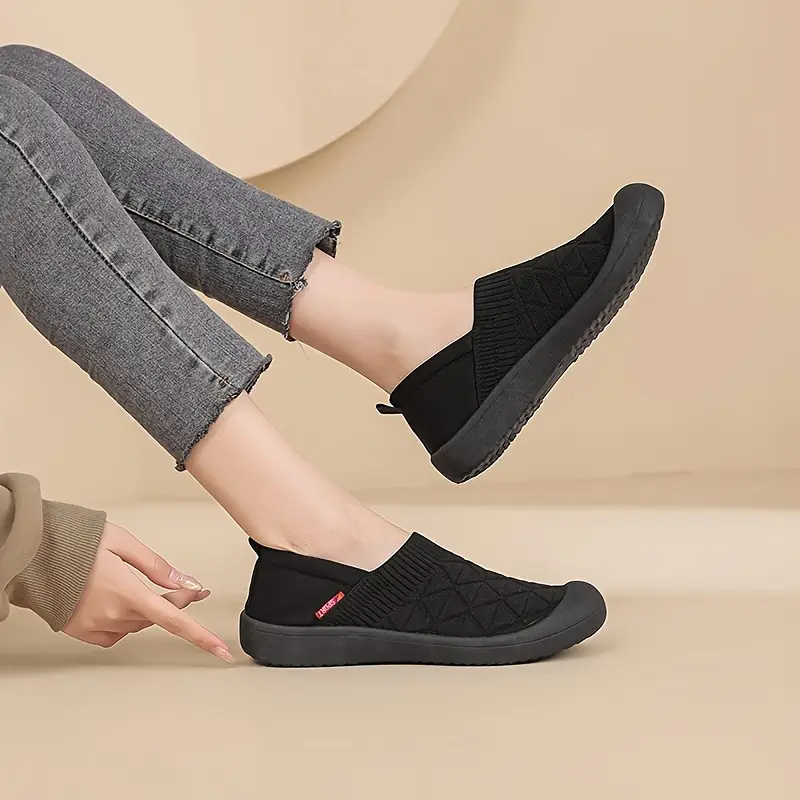 Knit Slip-On Loafers