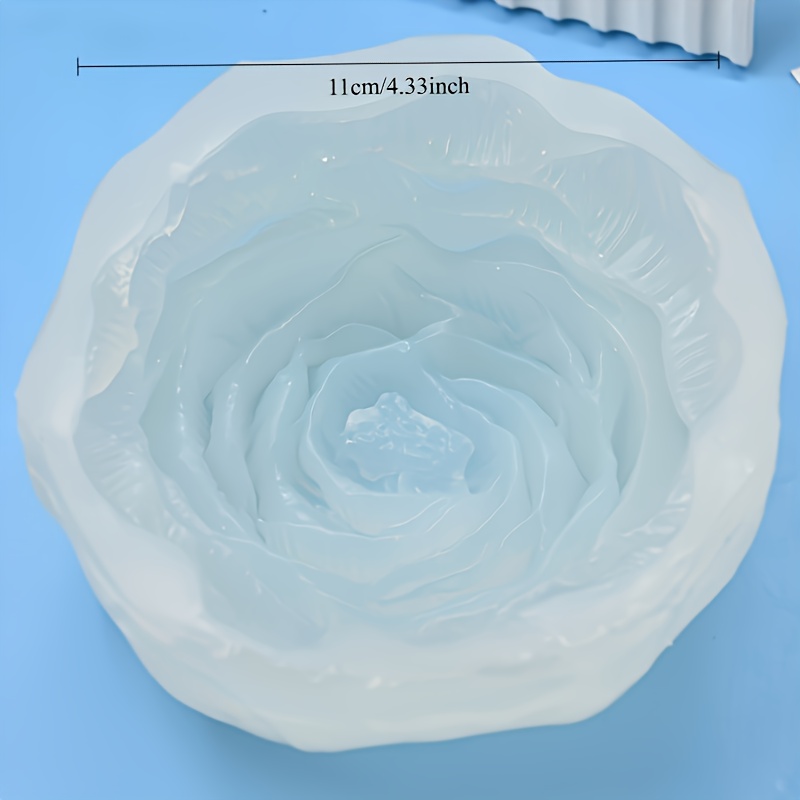 E-shop Kerzenform – Große Pfingstrosen-Blüten-Silikonform – 5-blättrige geschichtete realistische 5-lagige Blütenblätter, exquisites Blumenherz,