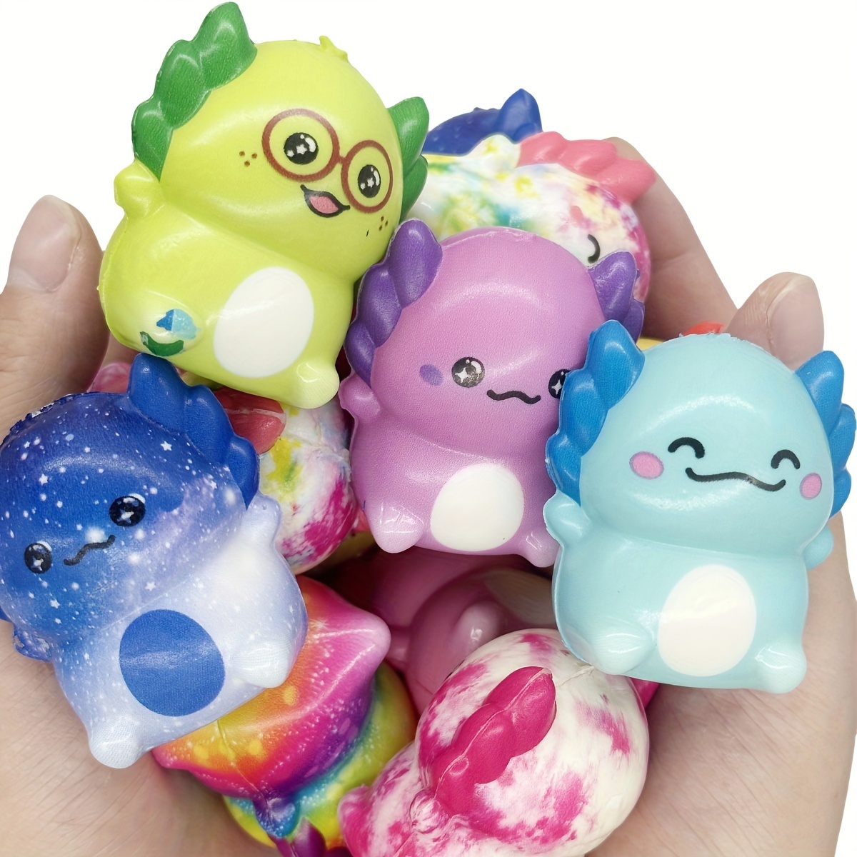 

16 Pcs Mini Axolotl Squishy Toys: Colorful Party Favors, Cute , New Year Gifts, Cheap Toys, Capsule Games Prizes, Toy Collectibles