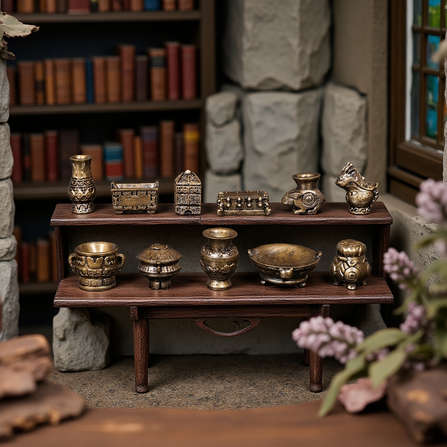 TEMU 7pcs/3pcs Miniature Vintage Statue Models Suitable For Dollhouse Collections - Vintage Resin Statues With Random Style Figures, Fine For