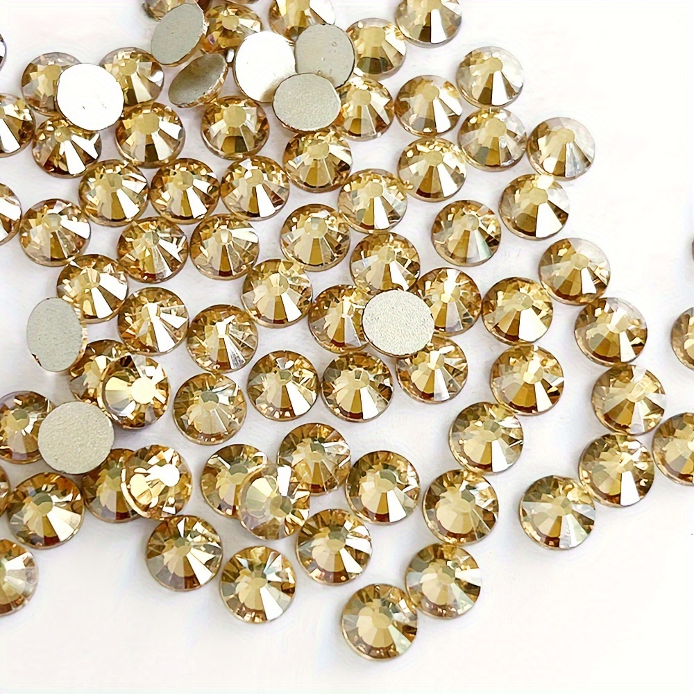 

Christmas, , , Non-heat Repair Glitter Glass Flat Back Rhinestones, Suitable For Diy Crafts, Cups, Jewelry Making Supplies And Nail Kits, Champagne Golden
