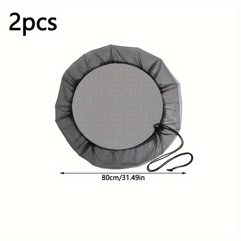 TEMU Lot de 2 housses à cordon de serrage pour tonneaux à pluie - en polyester durable pour la protection contre les feuilles et les débris, pour ,