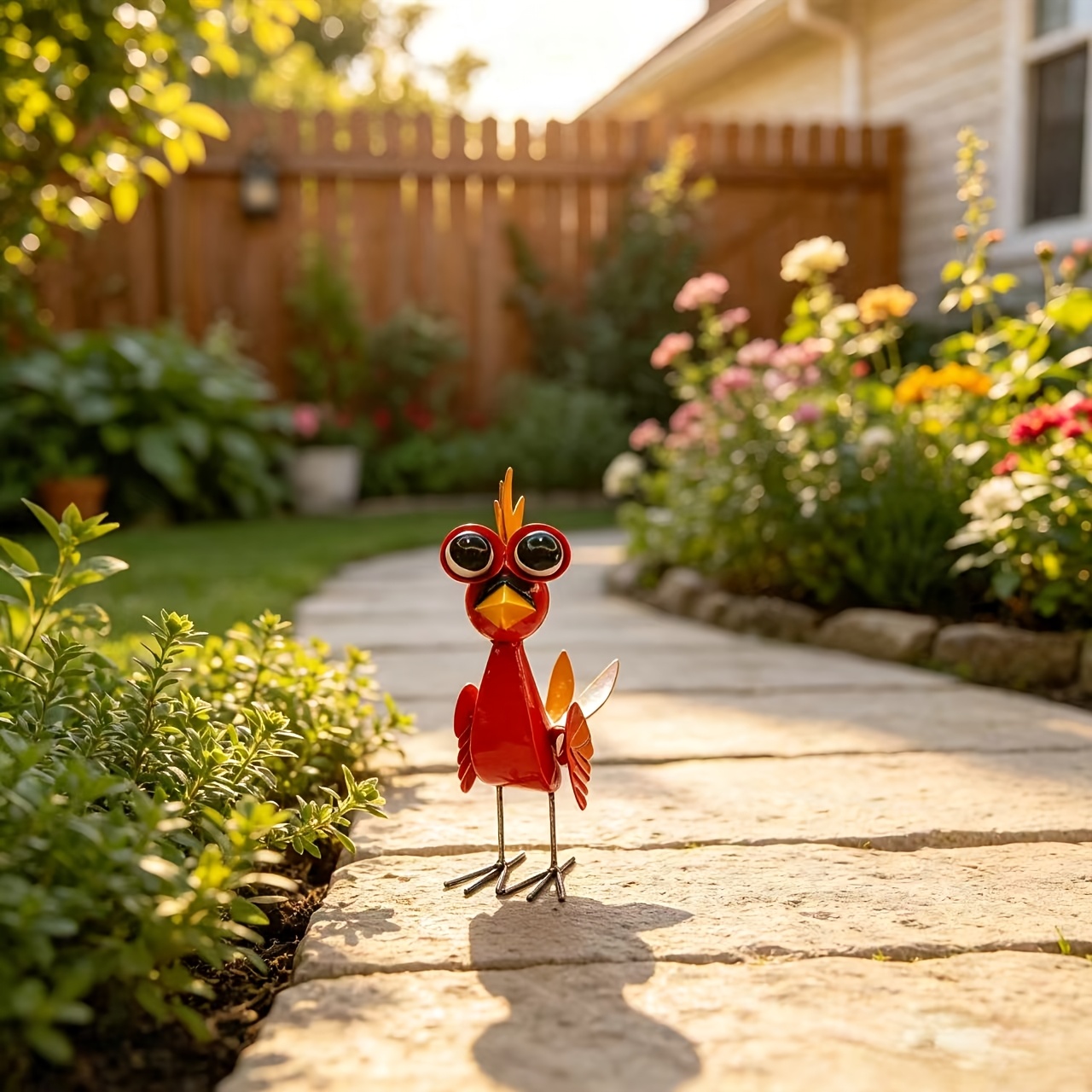 【3d】 1pc Of Garden Metal Bird Decoration