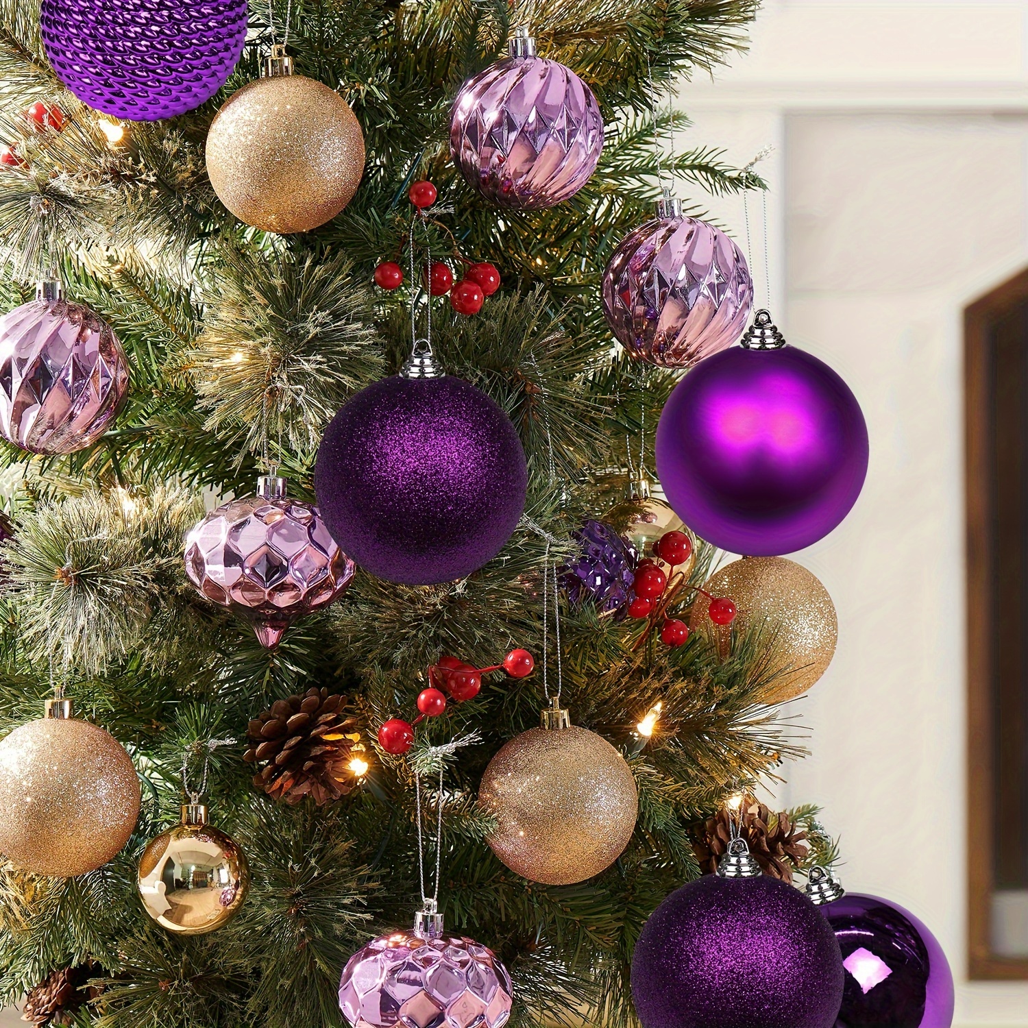 Palline di Natale, Set 100, Addobbi Natalizi, Opache, Lucide, Glitterate, ∅ 3,4 e 6 cm, Decorazioni, Argento, Relaxdays | Leroy Merlin