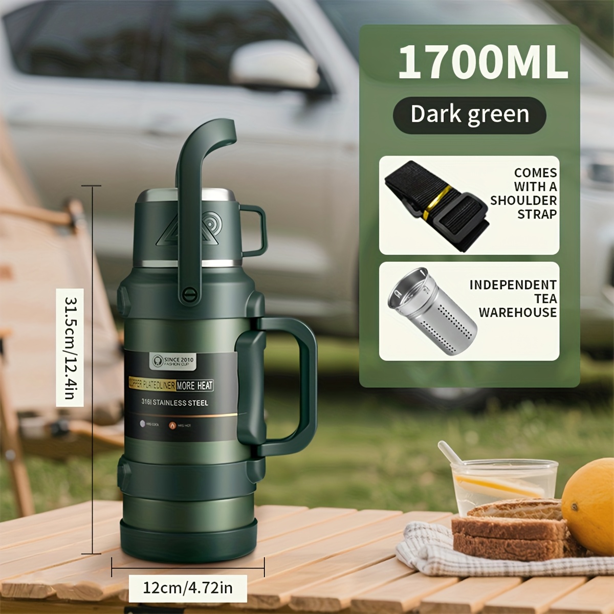 1pc Large Capacity Insulated Bottle, Insulated Kettle, Insulated... product image 13