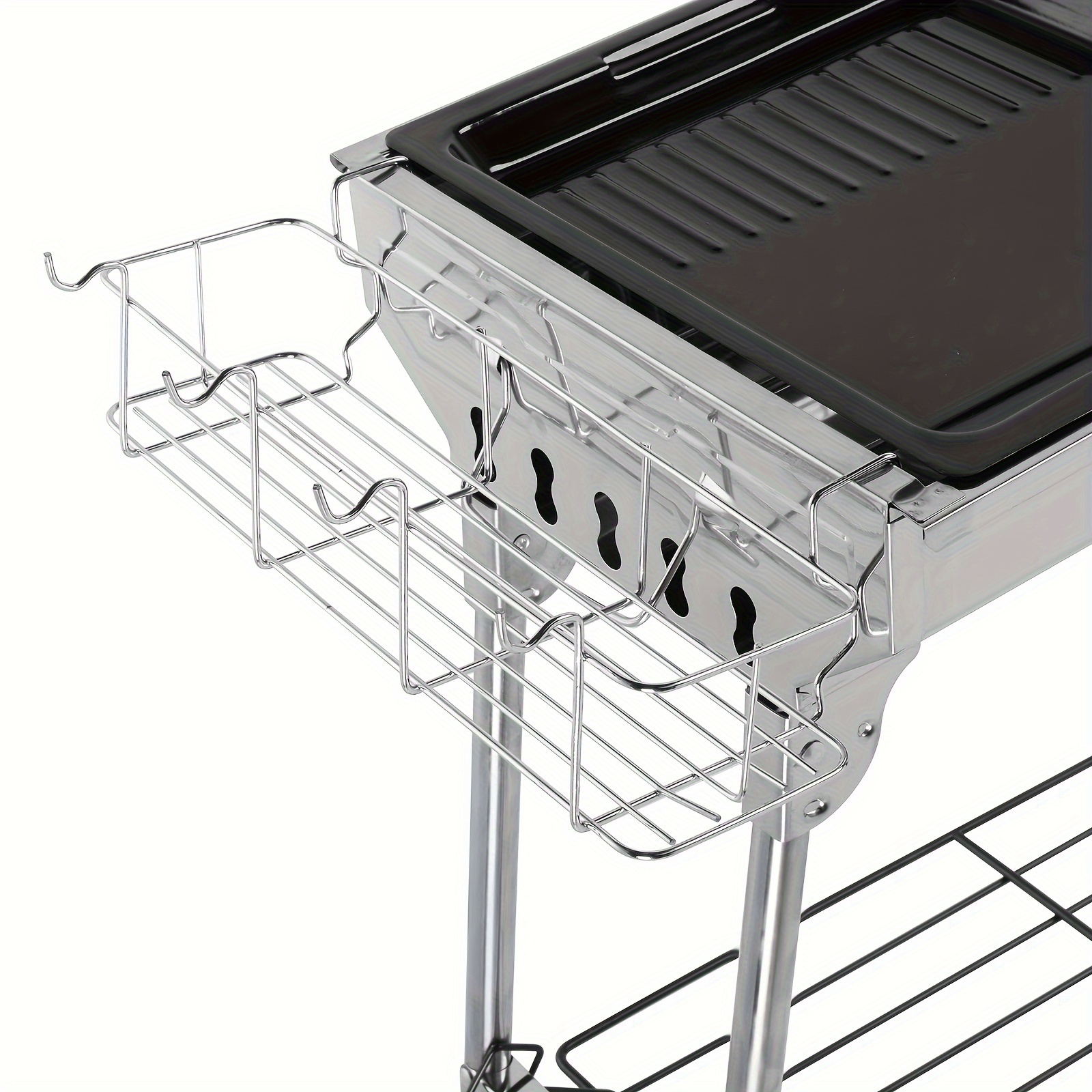 2025 Summer Commercial Stainless Steel BBQ Grill - 39.37x12.2x27.95inch Double Thickness, Rustproof & Portable - Patio Camping Easy Clean Grill - Heavy Duty Silver Barbecue