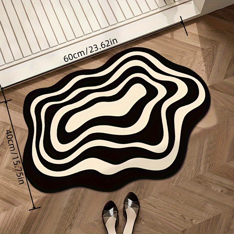 

Striped Bath Rug, Mud , , -dry, Non-woven , 1700gsm, 0.25cm Thickness - Bath Mat For And Bathroom Use