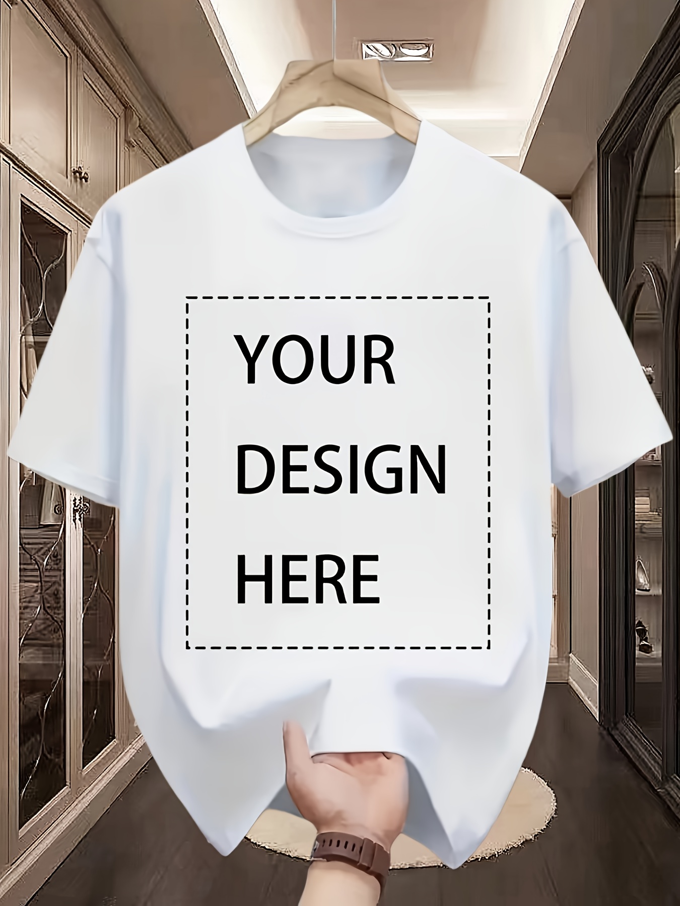 item picture mens custom t shirt compatible for business orders solid color short sleeve round neck summer casual   orders welcome machine washable branding tee