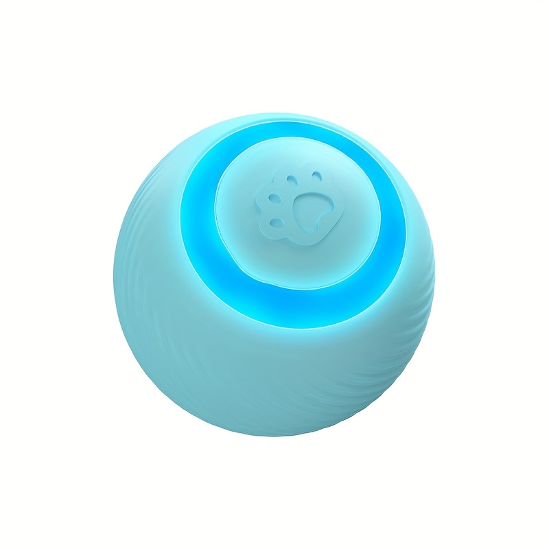 1pc Interactive Pet Cat Ball Toy, Automatic Rolling Ball, Automatic Movement Bouncing Rotating Ball, Usb Rechargeable, Suitable For Full-size Play