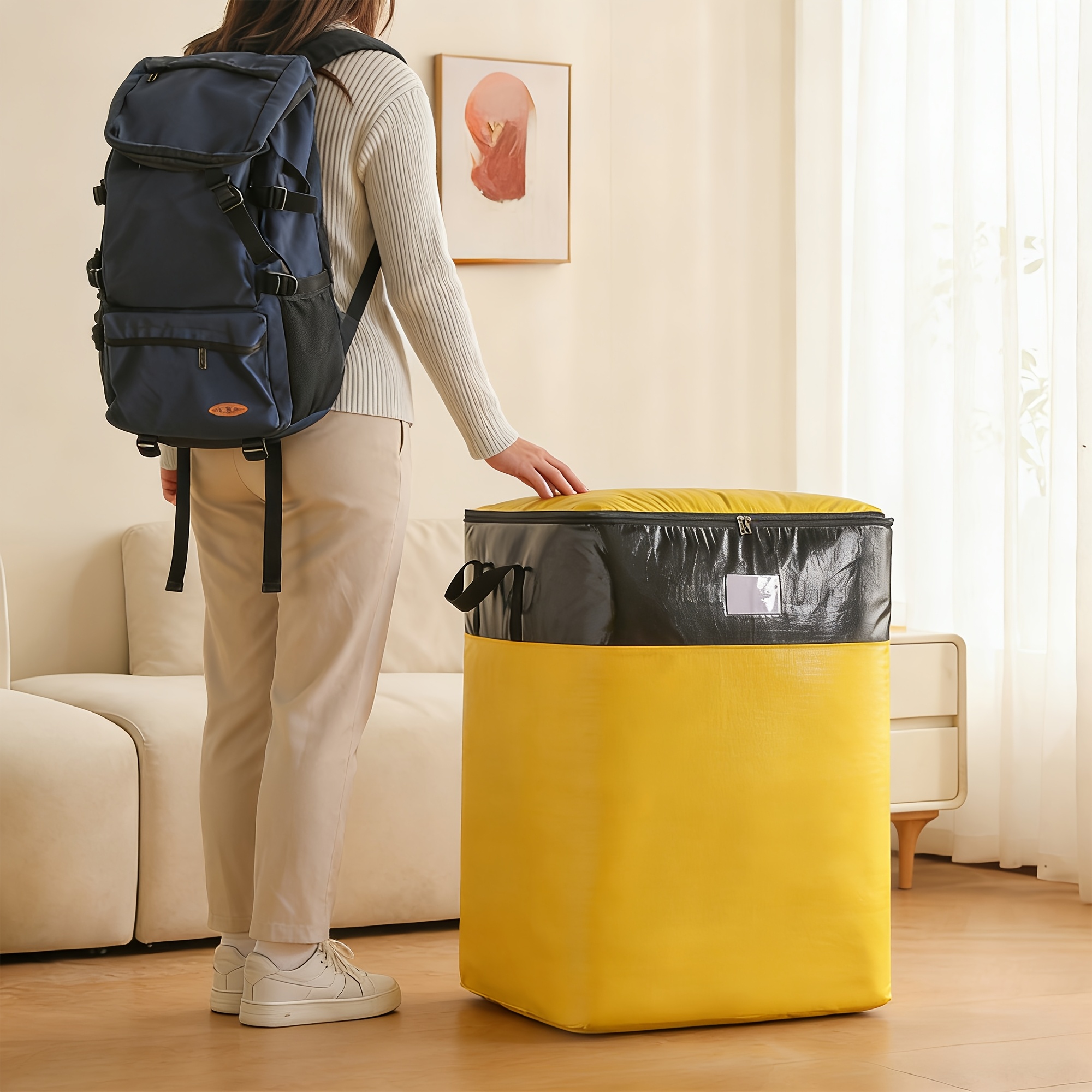 2/4pcs Thickened Super Large Capacity Moving Packing Bags, Logistics Transfer Bag, Express Storage Luggage Bag, Waterproof Bag, Strong Load-bearing Design, Suitable for Moving, Traveling, Storing Clothes, Bedding, Household Items, Storage Bag