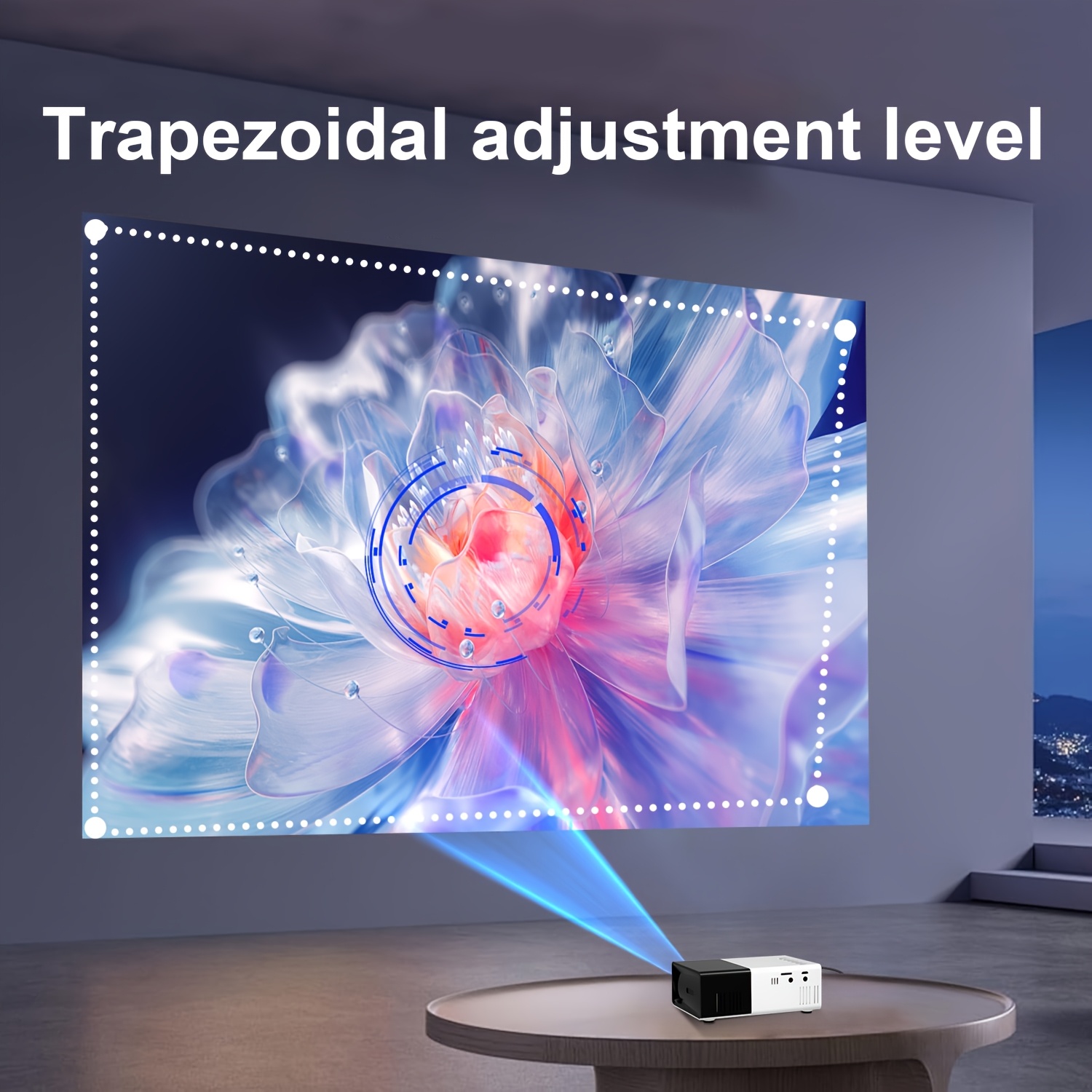 zrztm mini projector portable projector compatible with computer mobile speaker tv stick devices built in speaker great for birthday holiday gifts lasts up to 30000 hours office projector details 4