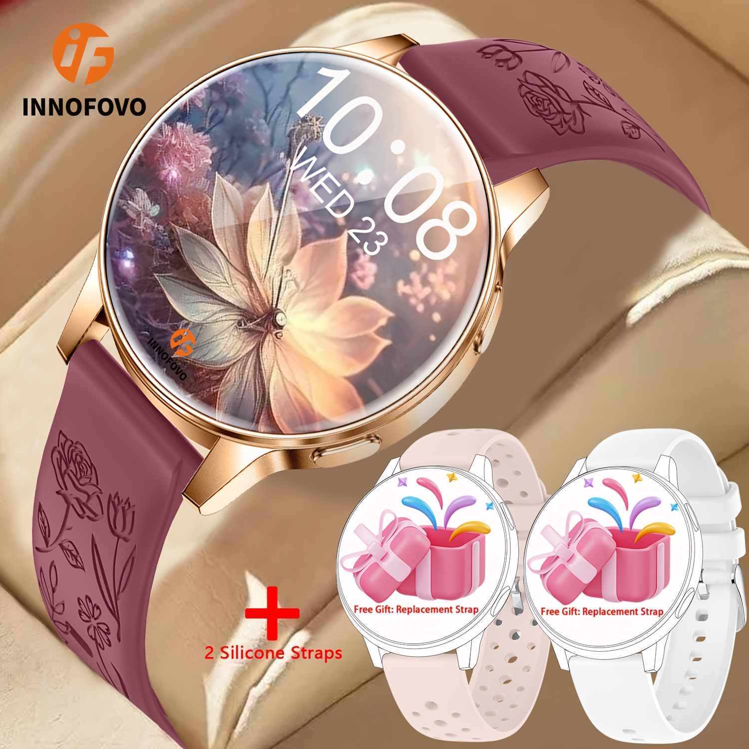 Image of New Smart Watch (answer/make Calls), 1.27" Hd Touchscreen Smartwatches With Message Alerts, , Music Player Control, Fitness Pedometer/100 , Ideal Gifts For Birthday/holidays