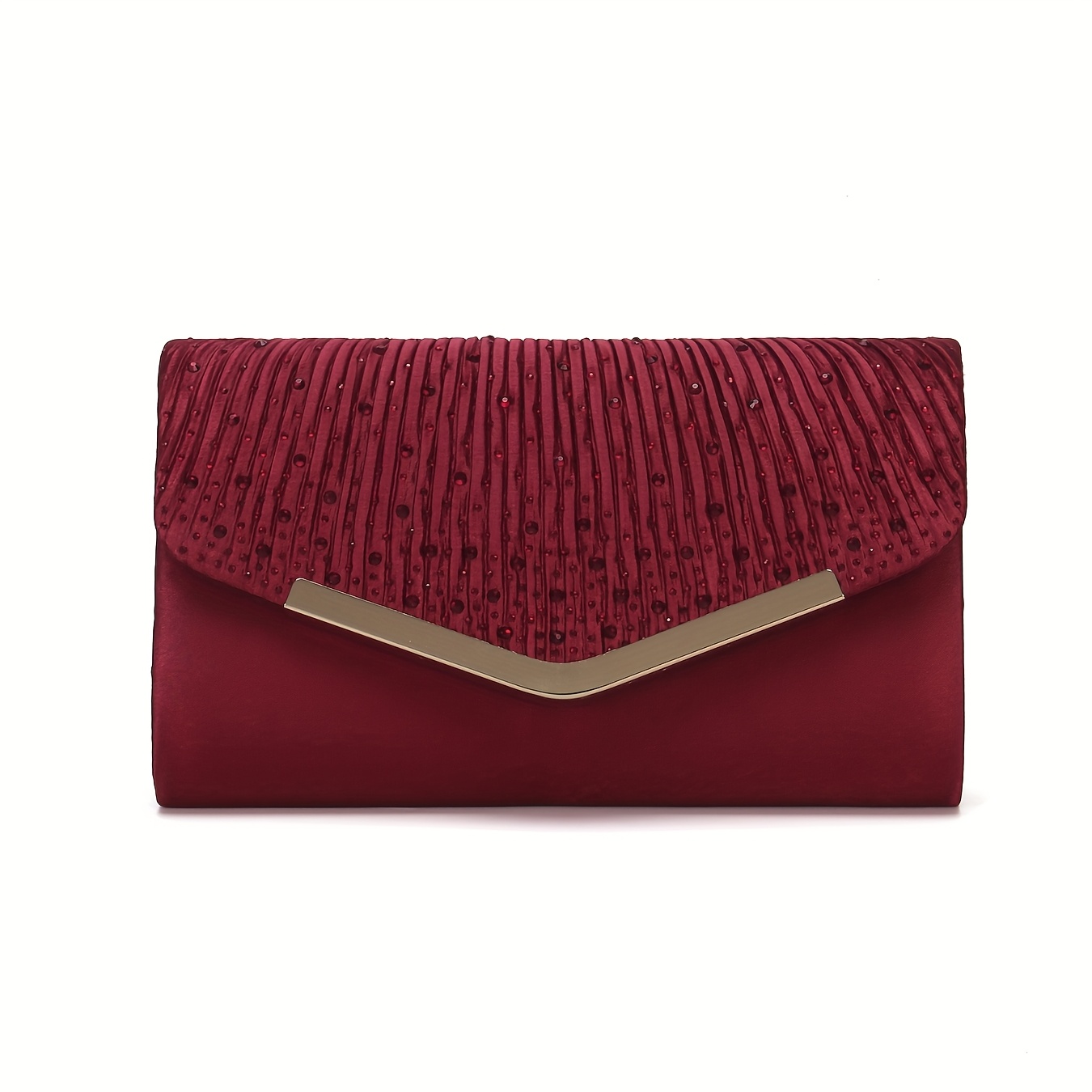 2025 Fall New Arrival Womens Evening Clutch Pleated Diamond
